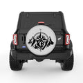 MOUNTAIN COMPASS SILVER CARBON FIBER TIRE COVER