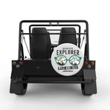 MOUNTAIN EXPLORER WHITE TIRE COVER FOR MOKE