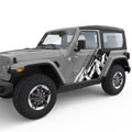 MOUNTAIN FADED GRAPHIC BODY GRAPHIC DECAL FITS 2018+ JEEP WRANGLER 2 DOOR JLU