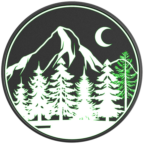 MOUNTAIN FOREST BLACK CARBON FIBER TIRE COVER