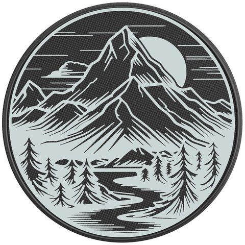 MOUNTAIN FOREST SUNSET PEARL  WHITE CARBON FIBER TIRE COVER