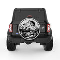 MOUNTAIN FOREST SUNSET SILVER CARBON FIBER TIRE COVER