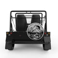 MOUNTAIN FOREST SUNSET SILVER CARBON FIBER TIRE COVER FOR MOKE