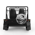 MOUNTAIN FOREST SUNSET WHITE CARBON FIBER TIRE COVER FOR MOKE
