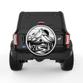 MOUNTAIN FOREST SUNSET WHITE TIRE COVER