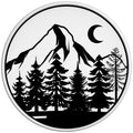 MOUNTAIN FOREST WHITE TIRE COVER