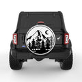 MOUNTAIN FOREST WHITE TIRE COVER