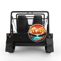 MOUNTAIN LANDSCAPE SILVER CARBON FIBER TIRE COVER FOR MOKE