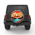 MOUNTAIN LANDSCAPE SILVER CARBON FIBER TIRE COVER