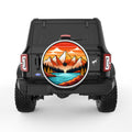 MOUNTAIN LANDSCAPE PEARL  WHITE CARBON FIBER TIRE COVER