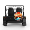 MOUNTAIN LANDSCAPE WHITE CARBON FIBER TIRE COVER FOR MOKE