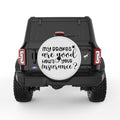MY BREAKS ARE GOOD PEARL  WHITE CARBON FIBER TIRE COVER