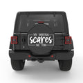 MY DRIVING SCARES ME TOO PEARL  WHITE CARBON FIBER TIRE COVER