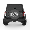 MY DRIVING SCARES ME TOO BLACK CARBON FIBER TIRE COVER