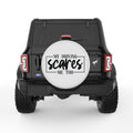 MY DRIVING SCARES ME TOO PEARL  WHITE CARBON FIBER TIRE COVER