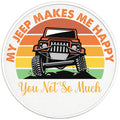 MY JEEP MAKES ME HAPPY BLACK TIRE COVER