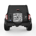 MY TUMMY HURTS BLACK TIRE COVER