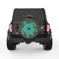 MANDALA TURTLE BLACK CARBON FIBER TIRE COVER