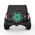 MANDALA TURTLE BLACK TIRE COVER