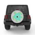 MANDALA TURTLE WHITE TIRE COVER