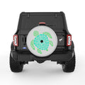 MANDALA TURTLE SILVER CARBON FIBER TIRE COVER