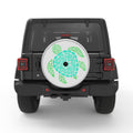 MANDALA TURTLE SILVER CARBON FIBER TIRE COVER