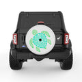 MANDALA TURTLE PEARL  WHITE CARBON FIBER TIRE COVER