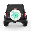 MANDALA TURTLE WHITE TIRE COVER