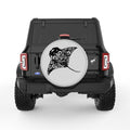 MANTA RAY SILVER CARBON FIBER TIRE COVER