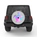 MERMAID COLORED SEA TURTLE WHITE TIRE COVER