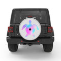 MERMAID COLORED SEA TURTLE SILVER CARBON FIBER TIRE COVER
