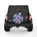 MERMAID SCALES SEA TURTLE BLACK TIRE COVER