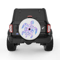 MERMAID SCALES SEA TURTLE PEARL  WHITE CARBON FIBER TIRE COVER
