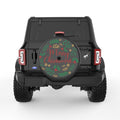 MERRY CHRISTMAS BLACK CARBON FIBER TIRE COVER