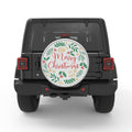 MERRY CHRISTMAS BLACK TIRE COVER