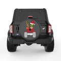 MERRY GRINCHMAS BLACK CARBON FIBER TIRE COVER