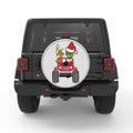 MERRY GRINCHMAS SILVER CARBON FIBER TIRE COVER