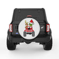 MERRY GRINCHMAS PEARL  WHITE CARBON FIBER TIRE COVER