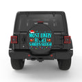 MOST LIKELY TO RACE SANTAS SLEIGH BLACK CARBON FIBER TIRE COVER