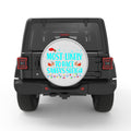 MOST LIKELY TO RACE SANTAS SLEIGH BLACK TIRE COVER