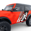 MOUNTAIN FADED GRAPHIC BODY GRAPHIC DECAL FITS 2021+ FORD BRONCO 2 DOOR
