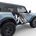 MOUNTAIN FADED GRAPHIC DOOR DECAL FITS 2023 FORD BRONCO 2 DOOR