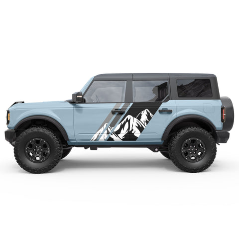 MOUNTAIN FADED GRAPHIC SIDE GRAPHIC DECAL FITS 2021+ FORD BRONCO 4 DOOR