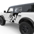 MOUNTAIN FADED GRAPHIC DOOR DECAL FITS 2021+ FORD BRONCO 4 DOOR