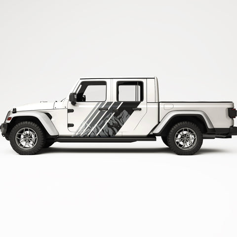 MOUNTAIN FADED GRAPHIC SIDE GRAPHIC DECAL FITS JEEP GLADIATOR