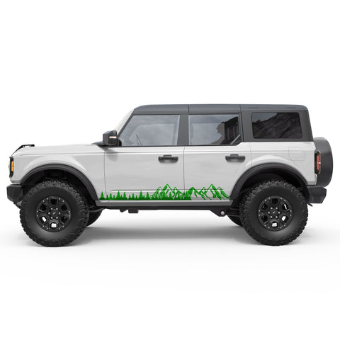 MOUNTAIN FOREST SIDE GRAPHIC DECAL FITS 2021+ FORD BRONCO 4 DOOR
