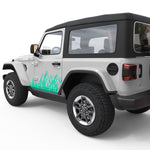 MOUNTAIN FOREST DOOR DECAL FITS 2018+ JEEP WRANGLER 2 DOOR JLU