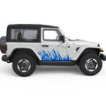 MOUNTAIN FOREST SIDE GRAPHIC DECAL FITS 2005-2017 JEEP WRANGLER 2 DOOR JK