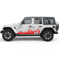 MOUNTAIN FOREST SIDE GRAPHIC DECAL FITS 2018+ JEEP WRANGLER 4 DOOR JLU