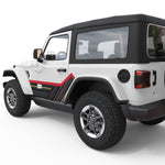 MOUNTAIN SIDE GRAPHICS DOOR DECAL FITS 2018+ JEEP WRANGLER 2 DOOR JLU
